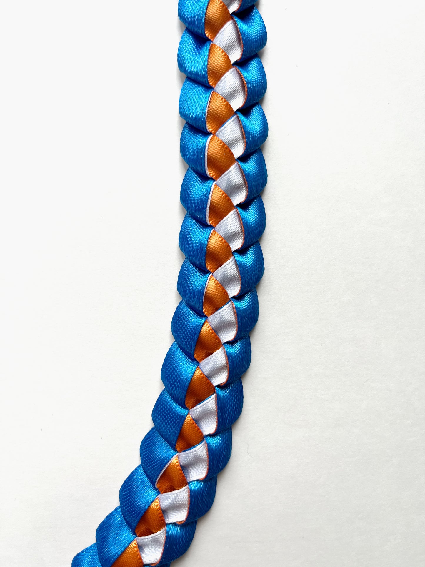 blue, orange, and white